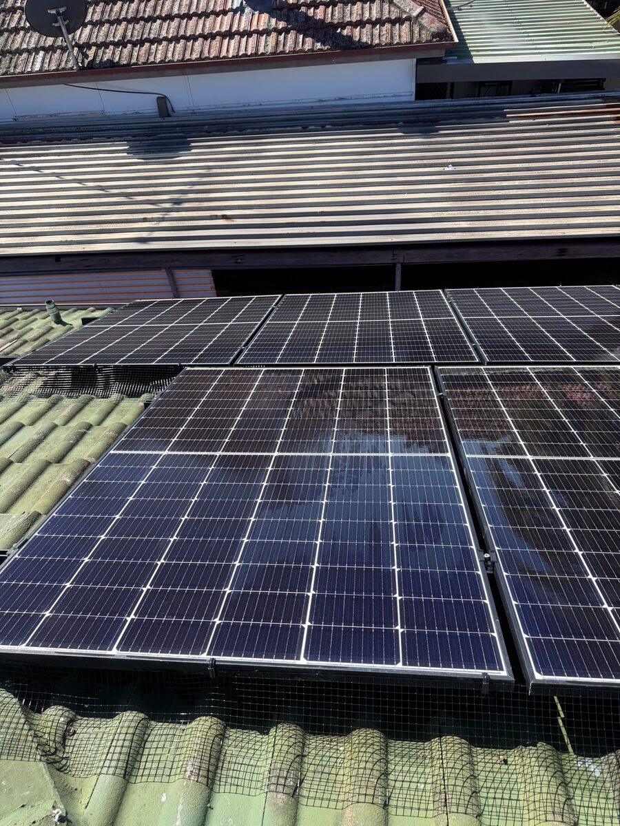 Solar panels after — spotless and clear