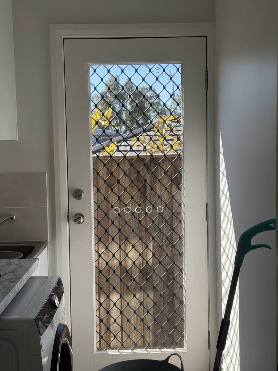 Door glass and security screens cleaned